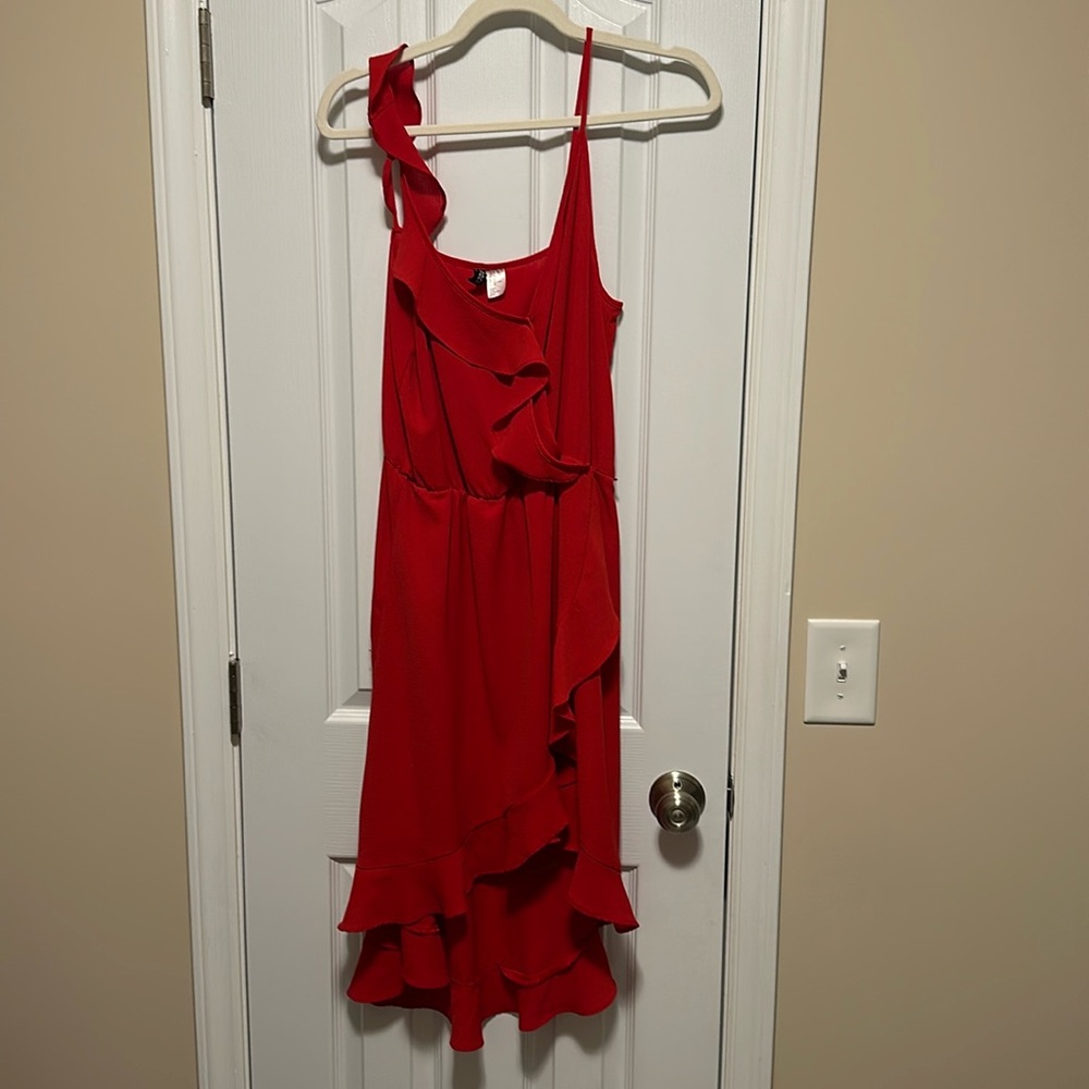 H&M red wrap dress